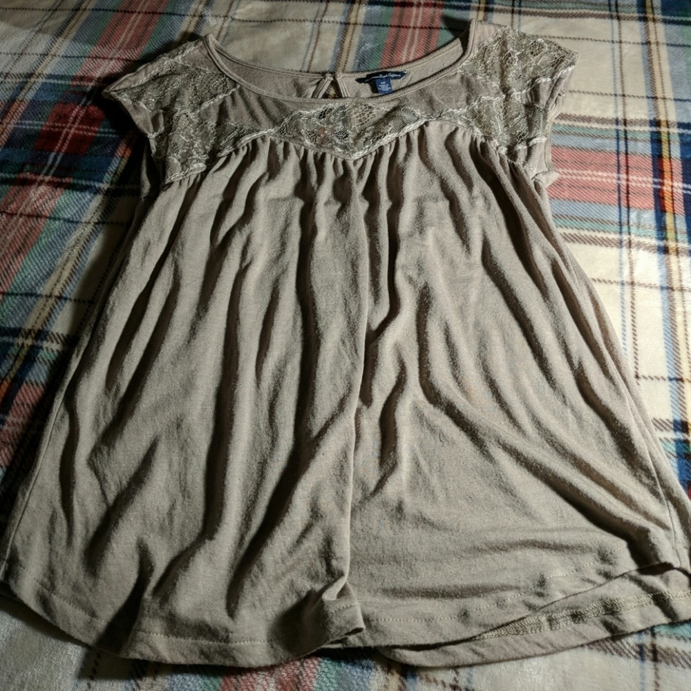 American Eagle Tan Blouse